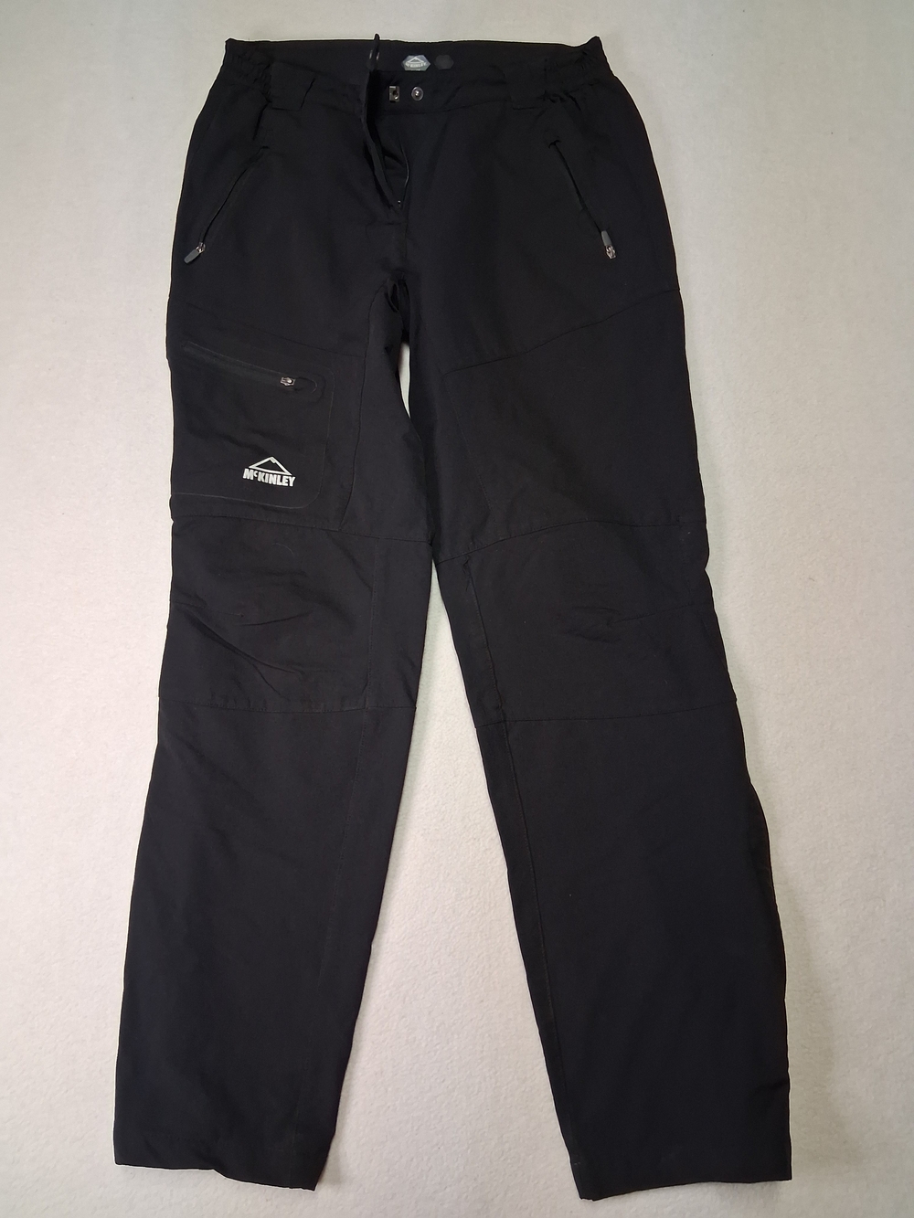 McKinley Women's Black Outdoor Track Pants with Zippered Pockets